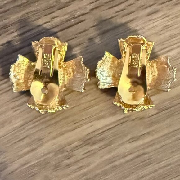 NAPIER Maltese Watermelon Clip-On Earrings VINTAGE 1960s - Picture 4 of 6